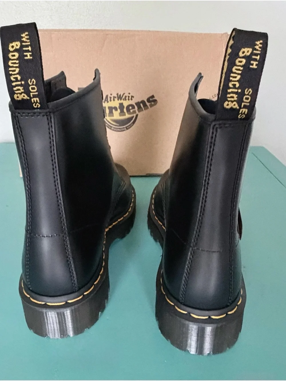 Dr. Martens 1460 Bex Smooth Leather Platform Boots Size 9W / 8M NIB